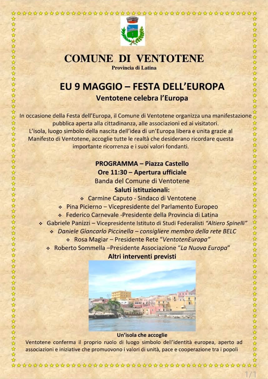 locandina fersta europa 9 maggio